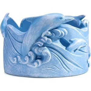 Blue Dolphin Statue, Echo Dot Holder Stand, Smart Speaker Stand for Echo Dot